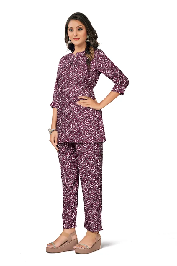 Dark_Pink_Grey_Cotton_Printed_Straight_Kurta_Pyjama_Set_For_Women