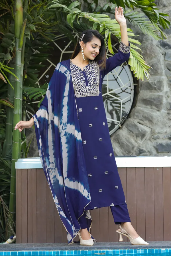 Blue_Cotton_Straight_Mirror_Work_Embroidered_Kurta_Set_With_Dupatta_For_Women