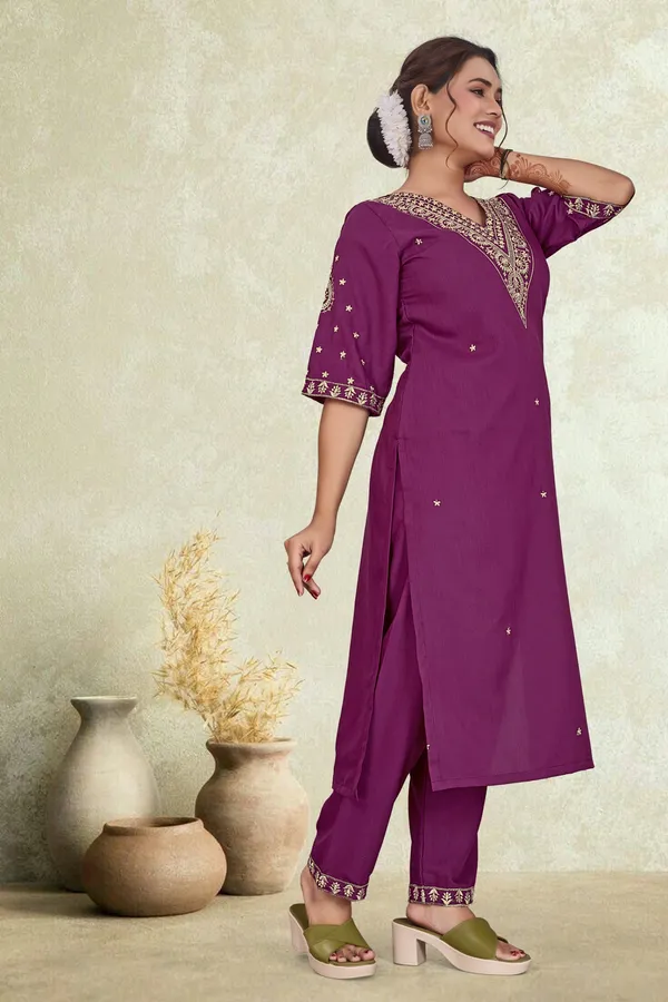 Purple_Rayon_Straight_Embroidered_Mirror_Work_Kurta_Pant_Set_For_Women
