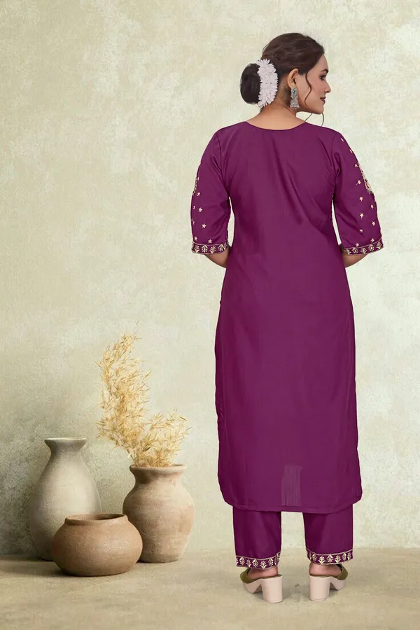 Purple_Rayon_Straight_Embroidered_Mirror_Work_Kurta_Pant_Set_For_Women