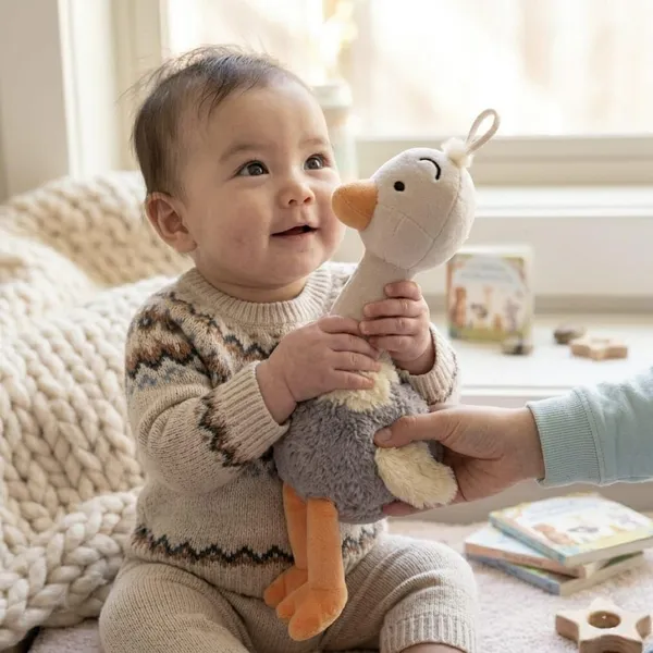 35CM_Ostrich_Stuffed_Animal_Plush_Toy,_Soft_and_Cuddly_Bird_Plushie_with_Long_Neck,_Grey_and_White,_Gift_for_Kids