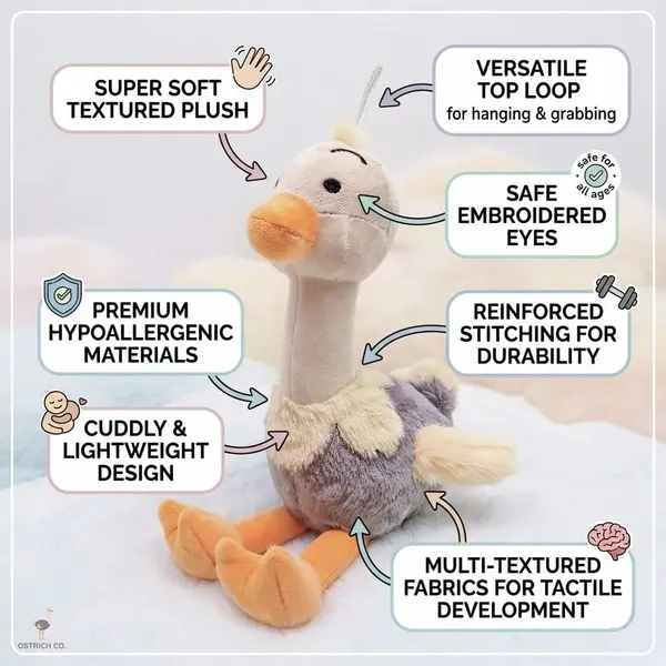 35CM_Ostrich_Stuffed_Animal_Plush_Toy,_Soft_and_Cuddly_Bird_Plushie_with_Long_Neck,_Grey_and_White,_Gift_for_Kids