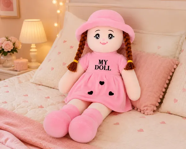 Soft_Toy_Doll_Plushy_with_Pink_Dress_and_Hat,_Soft_Stuffed_Doll_with_Braided_Hair,_Cute_Rag_Doll_for_Kids_and_Toddlers,_Plushy_(85cm