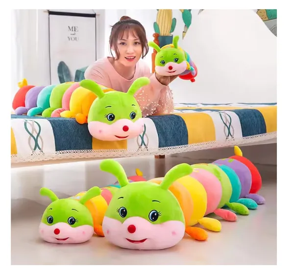BESTIES_Colorful_Caterpillar_Soft_Toy_80CM_for_Kids_|_Long_Hugging_Stuffed_Animal_Toy_for_Baby_Boys_&_Girls_|_Multicolor_Cuddly_Birthday_Gift_(Large..