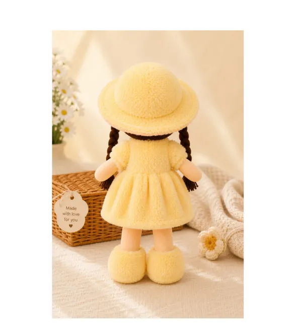 BlingNBeats_45cm_(Yellow_Soft_Plush_Doll_with_2_Shade_Yellow_Dress_&_Hat_|_Cute_Doll_Kids_and_Girls__