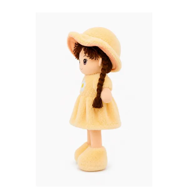 BlingNBeats_45cm_(Yellow_Soft_Plush_Doll_with_2_Shade_Yellow_Dress_&_Hat_|_Cute_Doll_Kids_and_Girls__