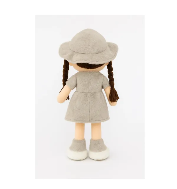 BlingNBeats__-_45_cm_(Black)_Soft_Plush_Doll_with_2_Shade_Black_Dress_&_Hat_|_Cute_Doll_Kids_and_Girls