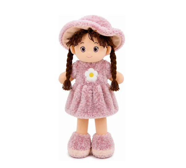 BlingNBeats_-___45_cm_(Purpleoft__SPlush_Doll_with_2_Shade_Purple_Dress_&_Hat_|_Cute_Doll_Kids_and_Girls