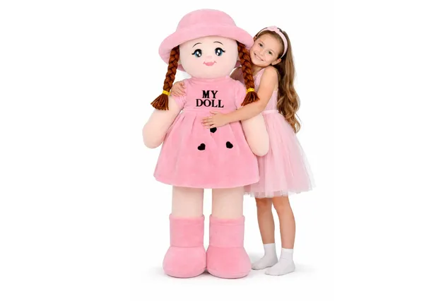 Multicolour_Plush_Fabric__3.5fet_And_Polyester_And_Cotton_Blend_Plush_Doll_For_Kids
