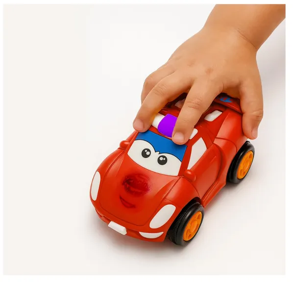Cartoon_Mini_Friction_Powered_Push_&_Go_Bump_and_Transform_Racing_Robot_Car_Toy_for_Kids_|_2-in-1_Car_to_Robot_Conversion_|_Durable,_Colorful,_Easy_to_Play_(Red)