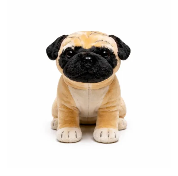 CraftSmith_Soft_Toy_Stuffed_Pug_Sitting_Dog__-_32_cm_(Black,_White,_Brown,_Multicolor)