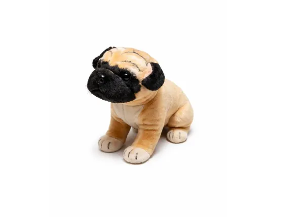 CraftSmith_Soft_Toy_Stuffed_Pug_Sitting_Dog__-_32_cm_(Black,_White,_Brown,_Multicolor)