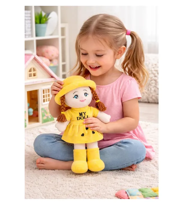 Cute_Soft_Doll_for_Girls_–_Plush_Toy_with_Dress_&_Hat,_45_cm_Stuffed_Doll,_Soft_&_Cuddly_Gift_for_Kids,_Birthday_&_Valentine_Special_(Yellow)