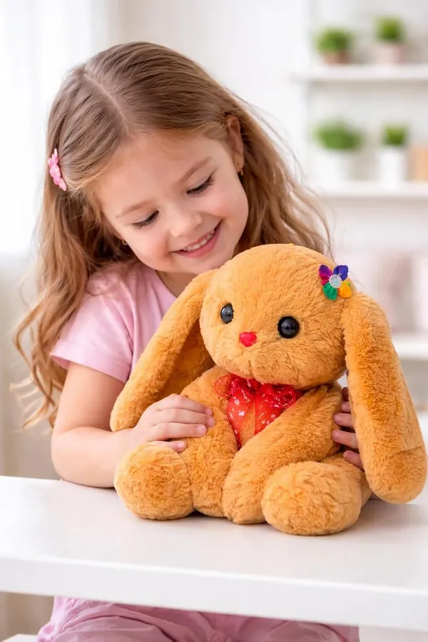 Soft_Plush_Strawberry_Rabbit_Stuffed_Toy_|_Red_Bow_Sparkling_Eyes_|_Gift_for_Kid_Cute_Pink_Bunny_Soft_Toy_for_Girls/Kids_|_Huggable_Rabbit_with_Long_Ears_|_Baby_Toys_Cuddle_Toy_|(60cm)_(Brown)