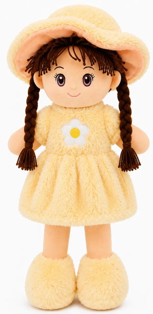 85cm_Soft_Plush_Girl_Doll,_Cream,_Ultra-Soft_Fabric_with_PP_Cotton_Filling,_,_Cuddly_Toy_for_Kids,_Birthdays_and_Special_Occasions