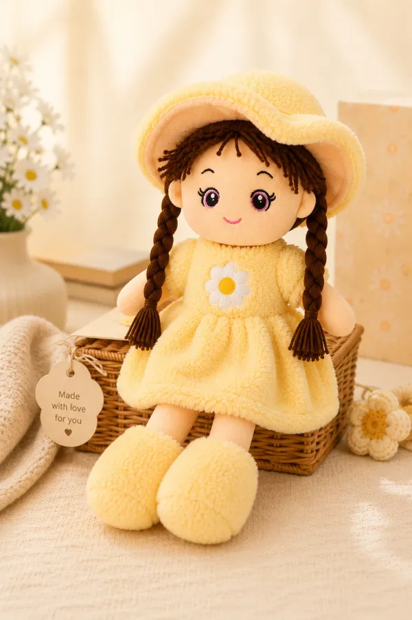 85cm_Soft_Plush_Girl_Doll,_Cream,_Ultra-Soft_Fabric_with_PP_Cotton_Filling,_,_Cuddly_Toy_for_Kids,_Birthdays_and_Special_Occasions