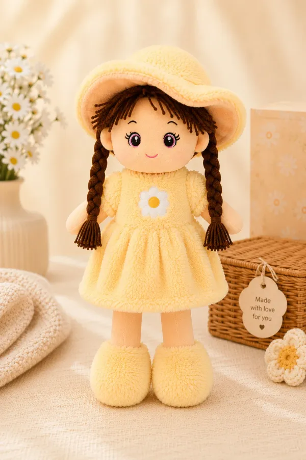 85cm_Soft_Plush_Girl_Doll,_Cream,_Ultra-Soft_Fabric_with_PP_Cotton_Filling,_,_Cuddly_Toy_for_Kids,_Birthdays_and_Special_Occasions
