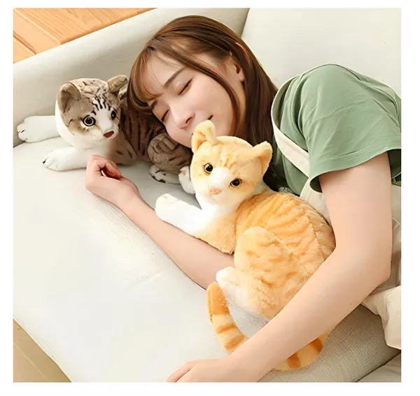 Size:_28_cm)Tickles_Cute_Cat_Soft_Stuffed_Plush_Animal_Toy_for_Kids_Birthday_Gift_(Color:_Yellow