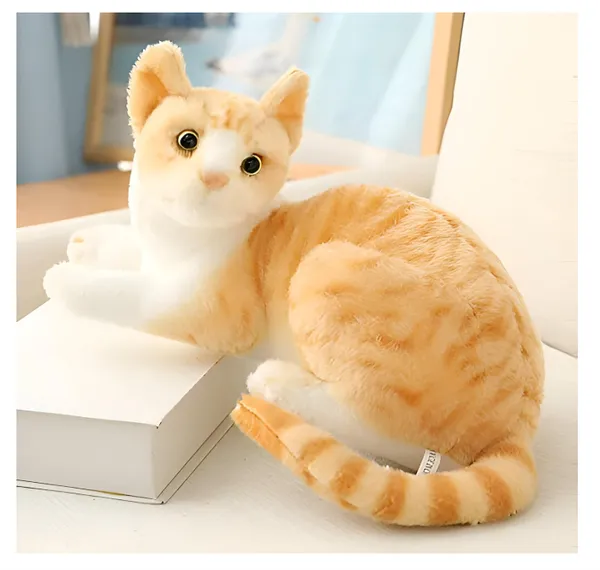 Size:_28_cm)Tickles_Cute_Cat_Soft_Stuffed_Plush_Animal_Toy_for_Kids_Birthday_Gift_(Color:_Yellow