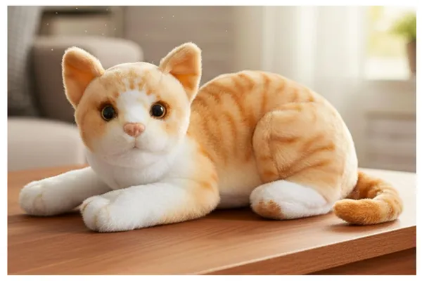 Size:_28_cm)Tickles_Cute_Cat_Soft_Stuffed_Plush_Animal_Toy_for_Kids_Birthday_Gift_(Color:_Yellow