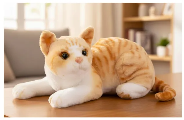 Size:_28_cm)Tickles_Cute_Cat_Soft_Stuffed_Plush_Animal_Toy_for_Kids_Birthday_Gift_(Color:_Yellow