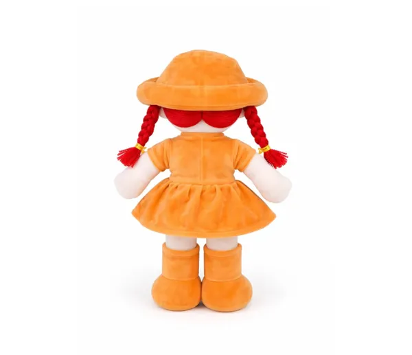 Soft_Toy_Doll_Plushy_with_Dress_and_Hat,_(45_cm)_(Brown)_Soft_Stuffed_Doll__Hair,_Cute_Rag_Doll_for_Kids_and_Toddlers,_Plushy_