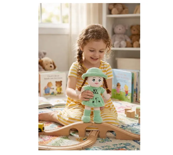 Soft_Toy_Doll_Plushy_with__(45_cm)_Dress_and_Hat,_Soft_Stuffed_Doll_with_Braided_Hair,_Cute_Rag_Doll_for_Kids_and_Toddlers,_Plushy_(Pink)