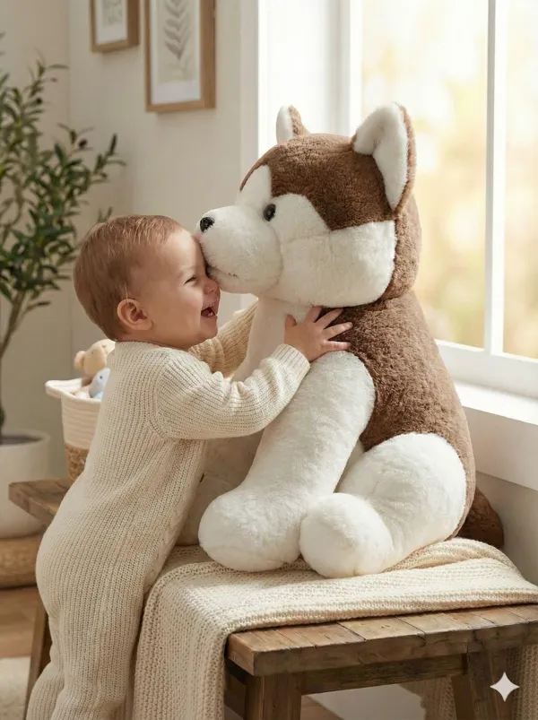 TeddyWallah_3_Feet_Big_Husky_Soft_Toy_for_kids,_birthdays_(100cm)_(Brown)__-_90_cm_(Brown)