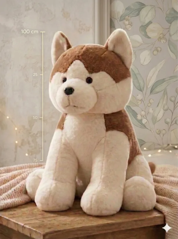 TeddyWallah_3_Feet_Big_Husky_Soft_Toy_for_kids,_birthdays_(100cm)_(Brown)__-_90_cm_(Brown)