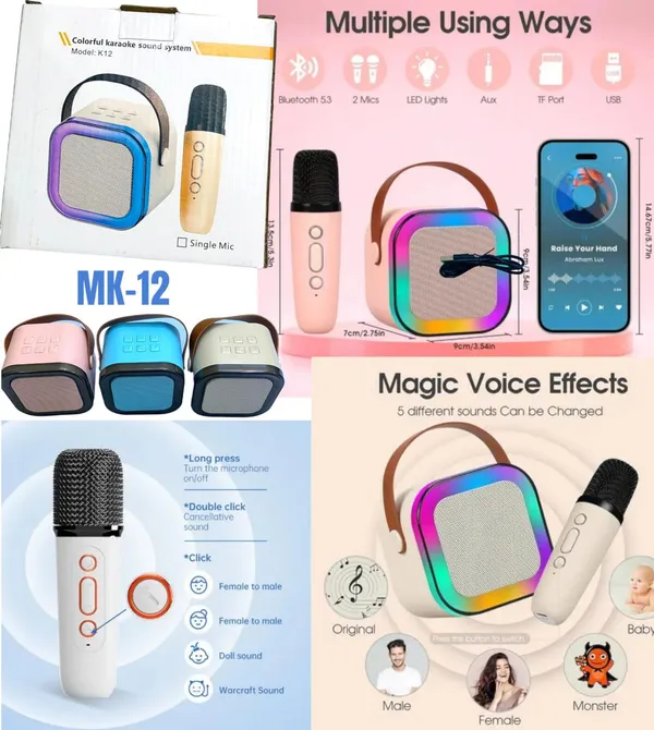 Wembley_Karaoke_Machine_for_Kids_Adults,_Mini_Portable_Blue-Tooth_Karaoke_Speaker_with_Wireless_Microphone_and_Dynamic_Lights_Birthday_Gift_Home_KTV_Outdoor_Travel