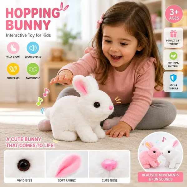 Plush_Bunny_Toy_Adorable_Interactive_Plush_Rabbit_for_Children_Toddlers_Kids_Pink_|_Electronic,_Battery_&_Wind-Up_|_Battery_Operated_|_1990-Now_|_Radios,_Musical_Toys