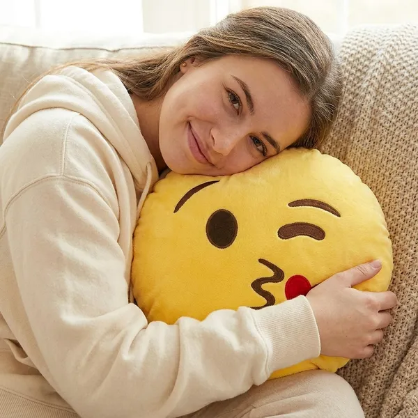 Multicolour_Plush_Fabric_And__32_cm_Polyester_And_Cotton_Blend_Emoji_Round_Cushion_Pillow_For_Kids