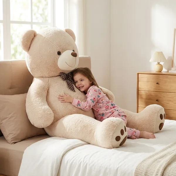 Mustard_Yelllow_Plush_Fabric_And_Polyester_And_Cotton_Blend_Stuffed_Teddy_Bear_For_Kids_8.5_feet