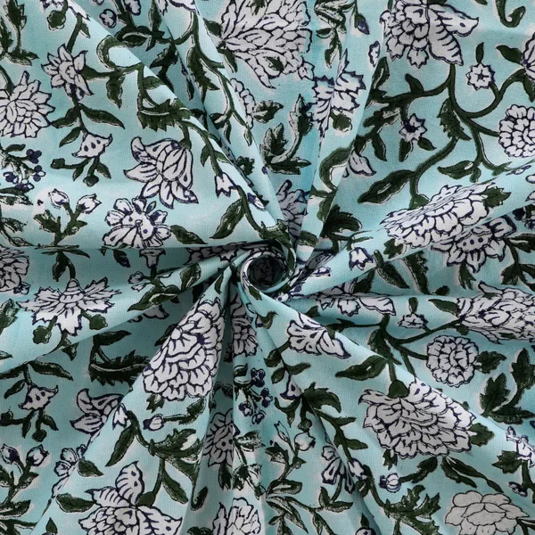 220_TC_|_335_GSM_|_Multicolor_Cotton_Hand_Block_Print_Floral_Bedsheet_With_Pillow_Cover