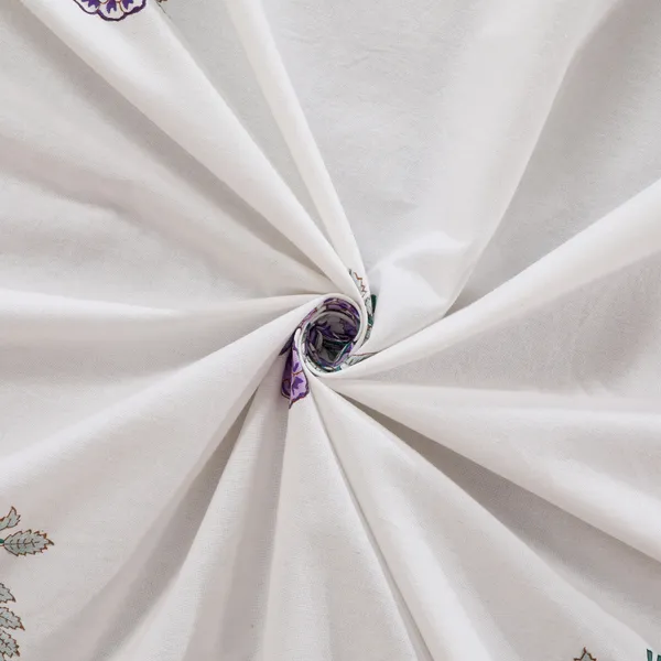 220_TC_|_335_GSM_|_Purple_And_Grey_Cotton_Block_Print_Floral_Bedsheet_With_Pillow_Cover