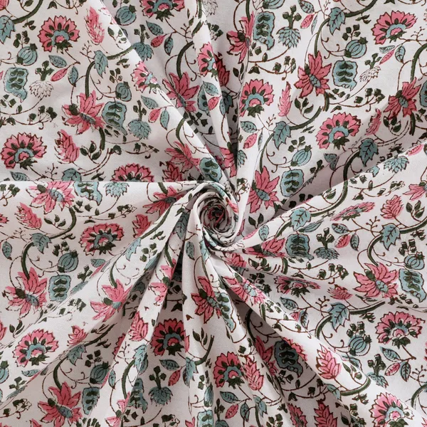 220_TC_|_335_GSM_|_Multicolor_Cotton_Floral_Print_Bedsheet_With_Pillow_Cover