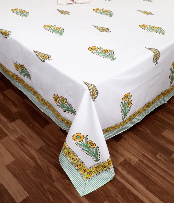 220_TC_|_335_GSM_|_Multicolor_Cotton_Hand_Block_Print_Bedsheet_With_Pillow_Cover