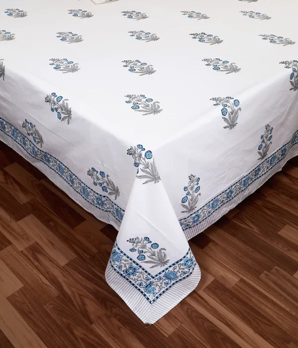 220_TC_|_335_GSM_|_Multicolor_Cotton_Hand_Block_Print_Floral_Bedsheet_With_Pillow_Cover