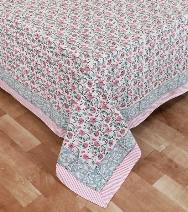 220_TC_|_335_GSM_|_Multicolor_Cotton_Floral_Print_Bedsheet_With_Pillow_Cover