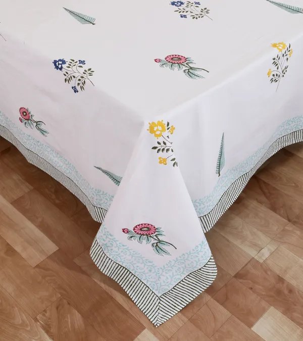 220_TC_|_335_GSM_|_Multicolor_Cotton_Hand_Block_Print_Floral_Bedsheet_With_Pillow_Cover