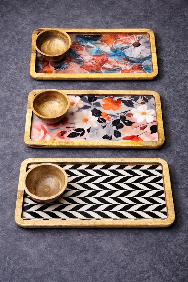 Multicolor_Wood_Floral_Geometric_Print_Serving_Tray_With_Bowl_Set_Of_3