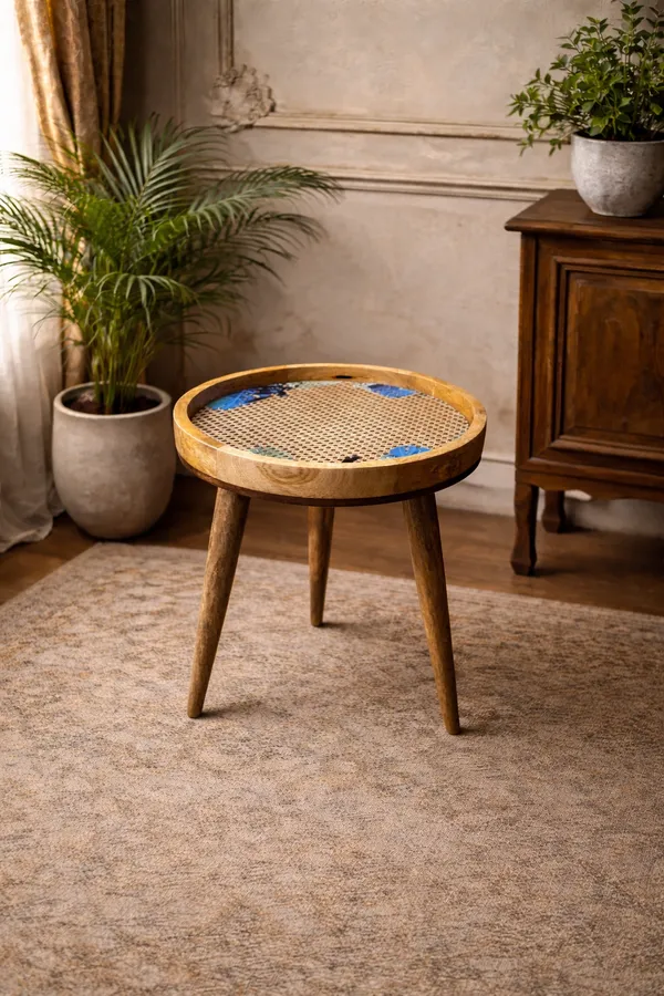 Multicolor_Mango_Wood_Rustic_Woven_Cane_Top_Round_Side_Table