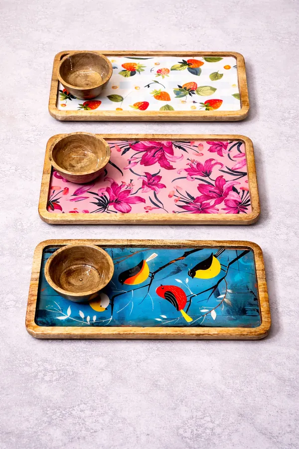Multicolor_Wood_Floral_Geometric_Print_Serving_Tray_With_Bowl_Set_Of_3
