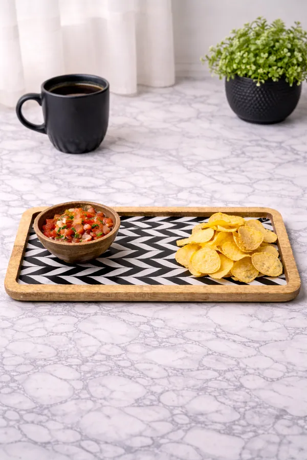 Multicolor_Wood_Chevron_Print_Rectangular_Serving_Tray_With_Bowl