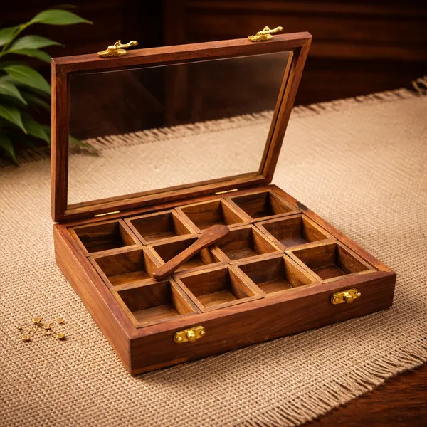 Brown_Wood_Glass_Lid_Traditional_12_Compartment_Spice_Organizer