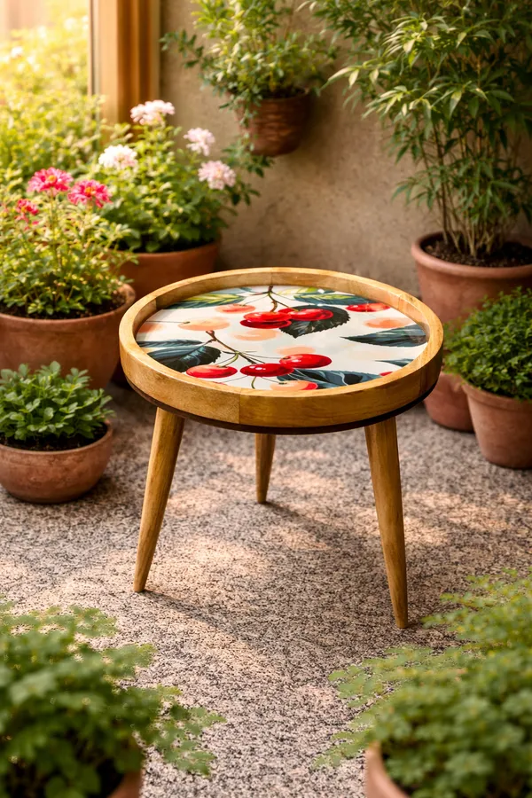 Multicolor_Mango_Wood_Cherry_Botanical_Print_Round_Tray_Table