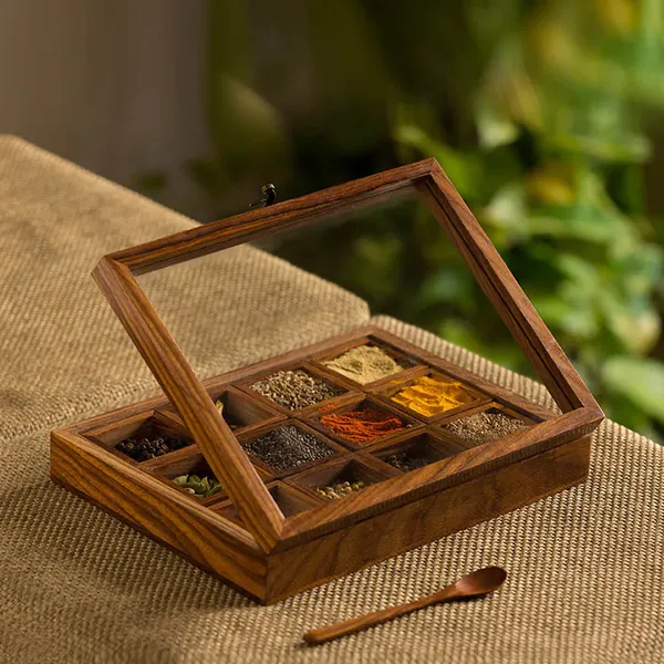 Brown_Wood_Glass_Lid_Traditional_12_Compartment_Spice_Organizer