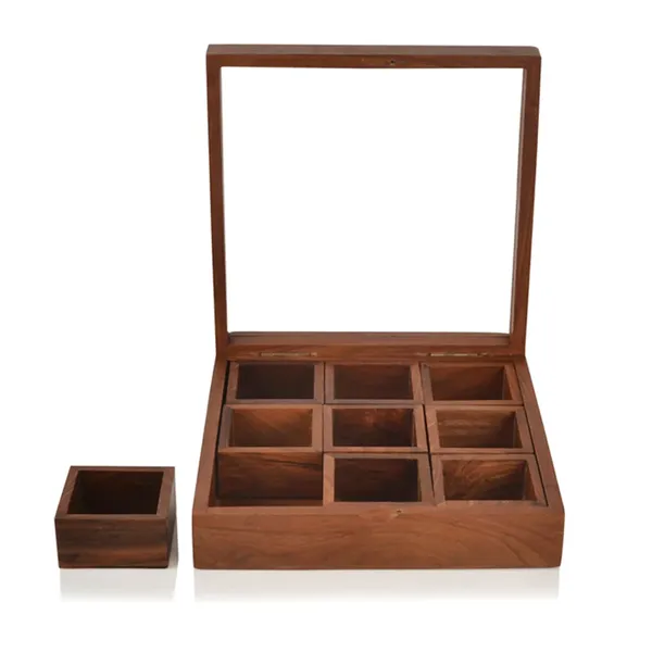 Brown_Wood_Glass_Lid_Traditional_9_Compartment_Spice_Organizer