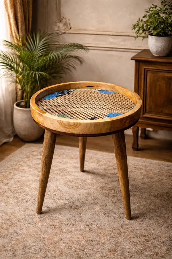 Multicolor_Mango_Wood_Rustic_Woven_Cane_Top_Round_Side_Table