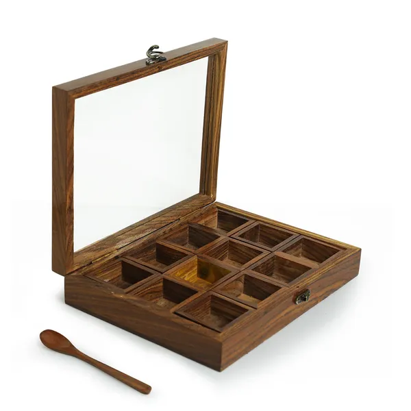 Brown_Wood_Glass_Lid_Traditional_12_Compartment_Spice_Organizer